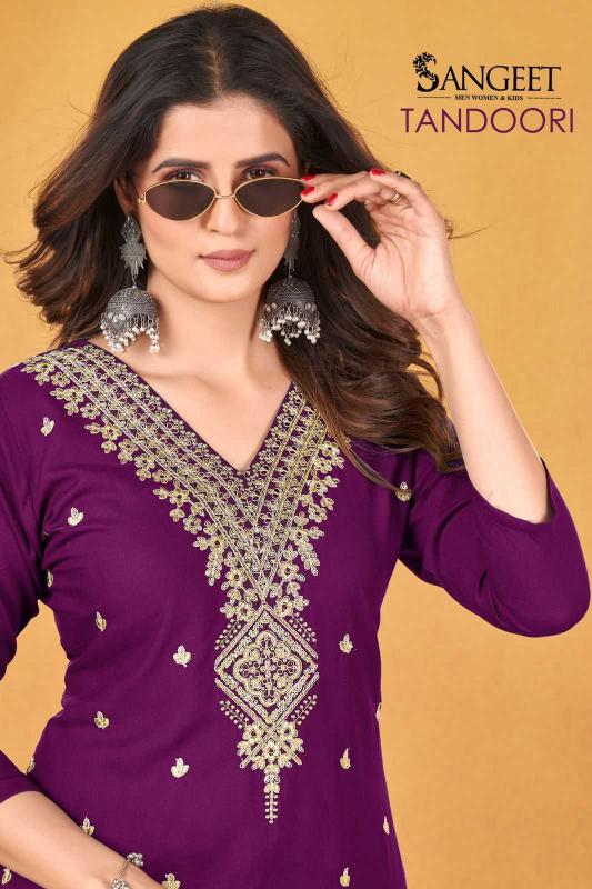 PR Tandoori Series 1001-1008 Rayon Wholesale Readymade Daily Wear Combo Long Kurtis from Surat