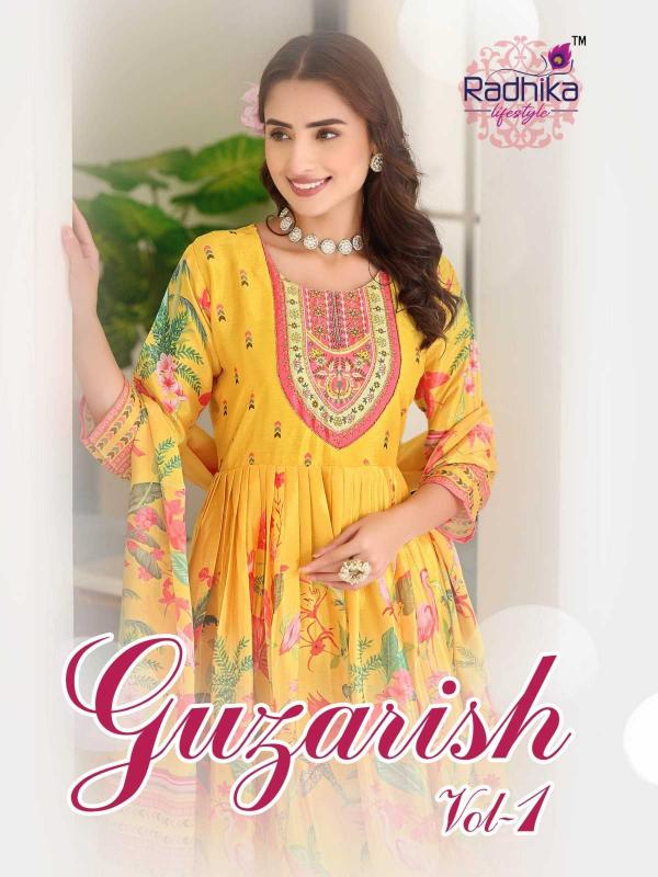 Radhika Lifestyle Guzarish Vol 1 Series 1001-1004 Chinon Wholesale Suits in Surat