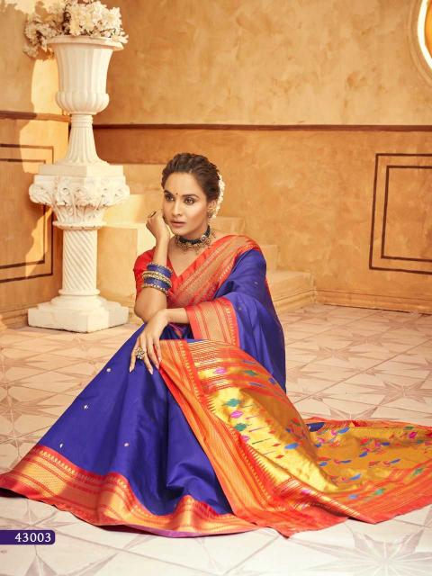 Rajpath Aniruddh Paithani Series 43001-43006 Paithani Wholesale Silk Sarees in Surat