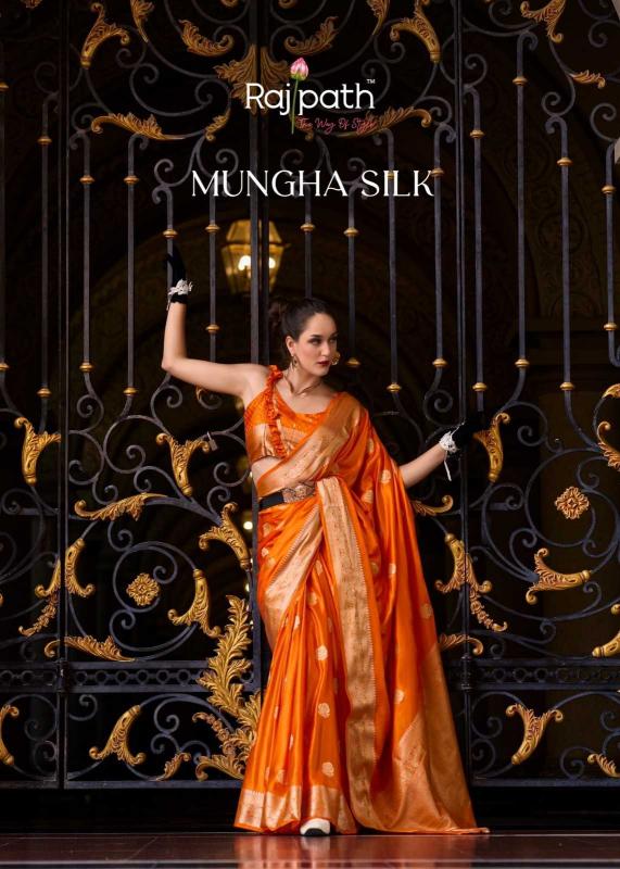 Rajpath Mungha Silk Series 710001 to 710008 Satin Silk Wholesale Sarees in Surat