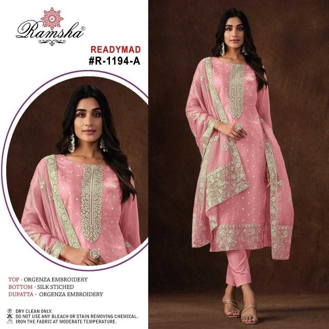 Ramsha 1194 NX Organza Wholesale Readymade Modern Pakistani Suit Premium Collection from Surat