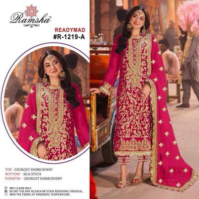 RAMSHA 1219 NX Georgette New Design Wholesale ReadyMade Pakistani Suits in Surat