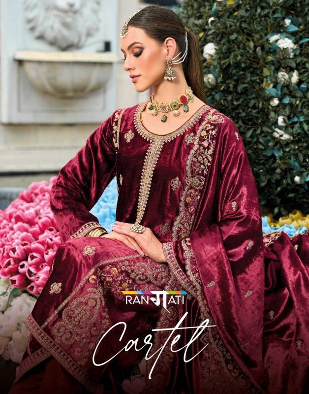 Rangati Prints Cartel Series 101-105 Viscose Velvet Wholesale Winter Salwar Kameez in Surat