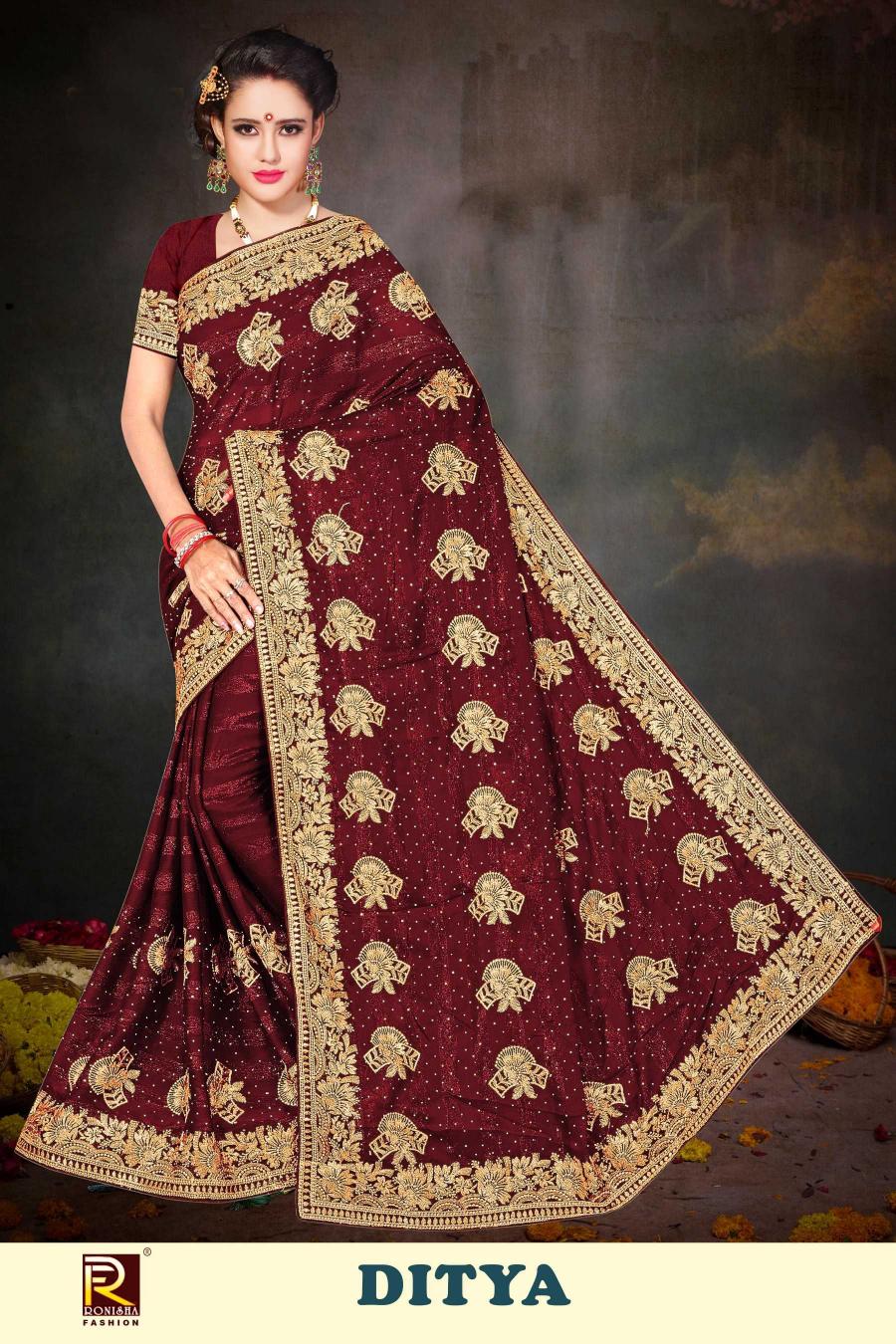 Ranjna Saree Ditya Rimzin Fancy Sirocki Embroidery Work Wholesale Sarees Surat