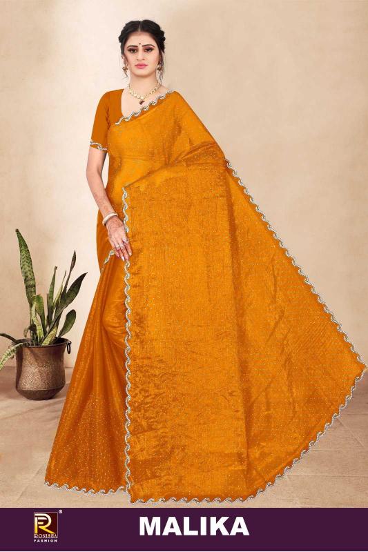 Ranjna Saree Malika Simmer Diamond Work Fancy Wholesale Collection Sarees from Surat