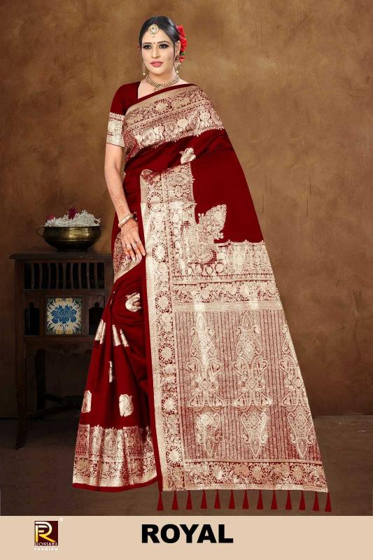 Ranjna Saree Royal Banarasi Silk Fancy Wholesale Collection Premium Sarees from Surat