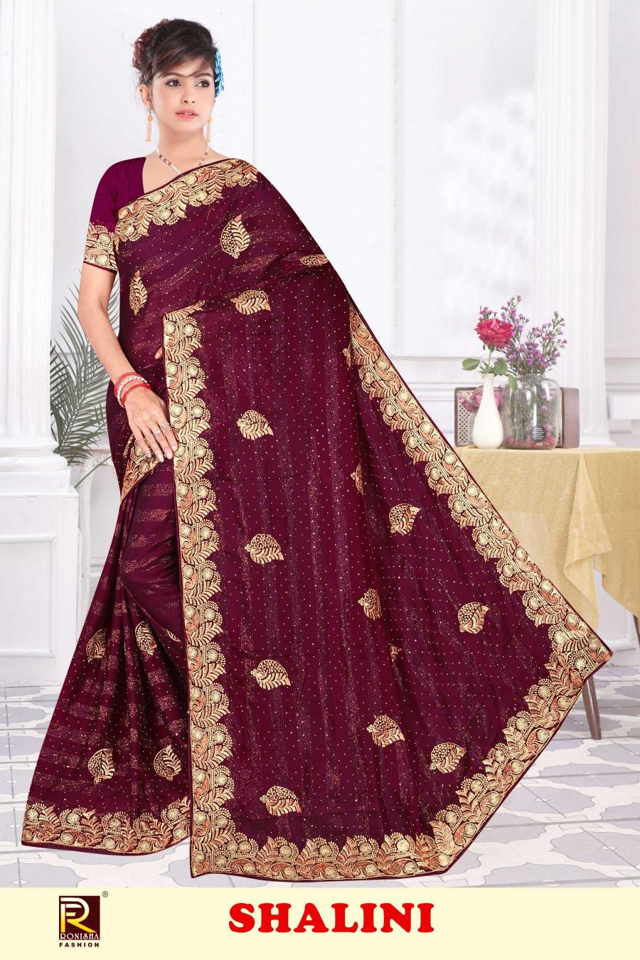 Ranjna Saree Shalini-1 Rimzim Sirozki Diamond Embroidery Work Wholesale Sarees In Surat