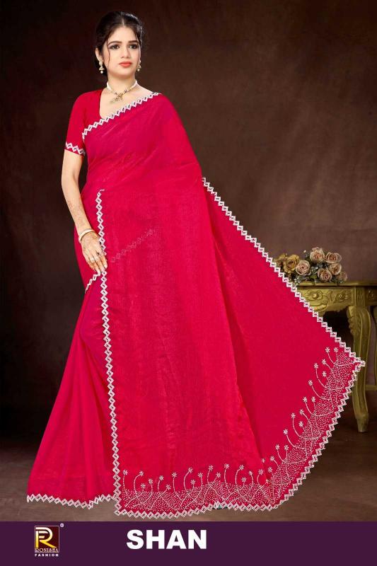 Ranjna Saree Shan Friendly Jarkhan Diamond Work Wholesale Fancy Sarees in Surat