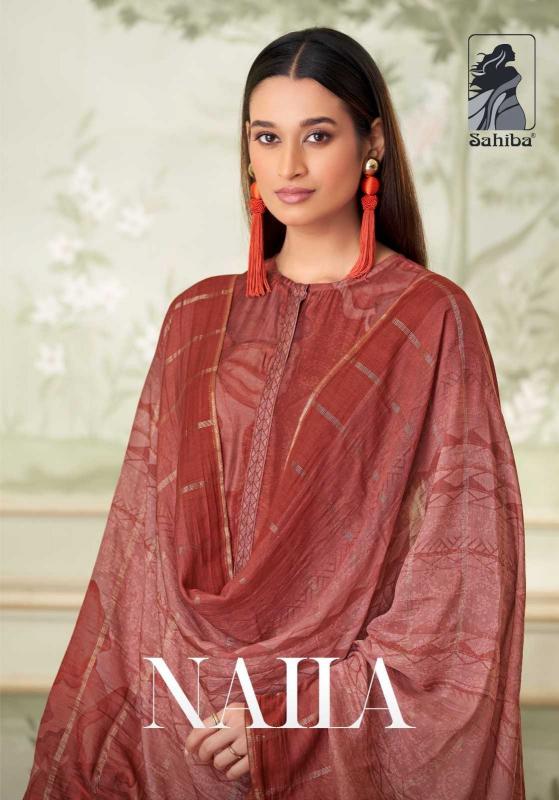 Sahiba Naila Series 1482-1488 Muslin Silk Wholesale Salwar Kameez In Surat