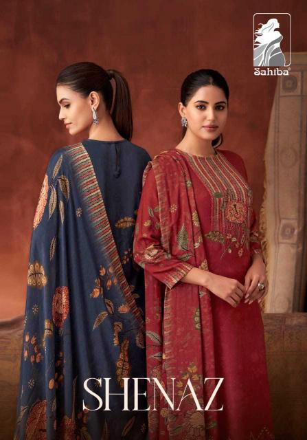 SAHIBA SHENAZ Series 618-637 Staple Twill Print Embroidery Wholesale Salwar Kameez Collection in Surat