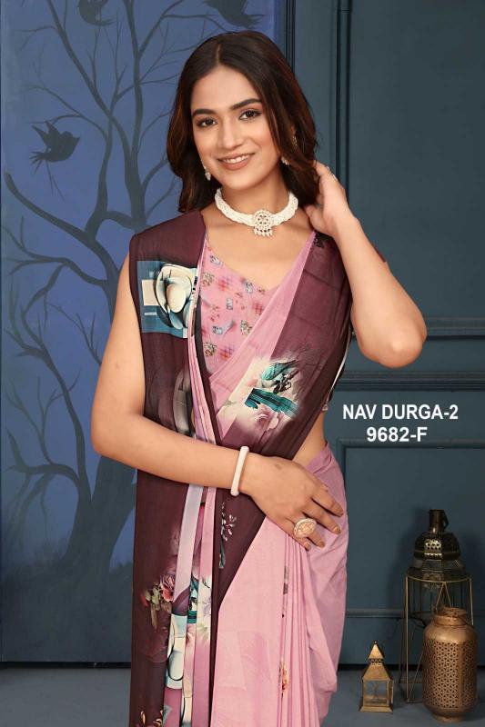 Sanjana Designer Navdurga Vol 2 Series 9682 A-H Weightless Pattern Wholesale Sarees in Surat