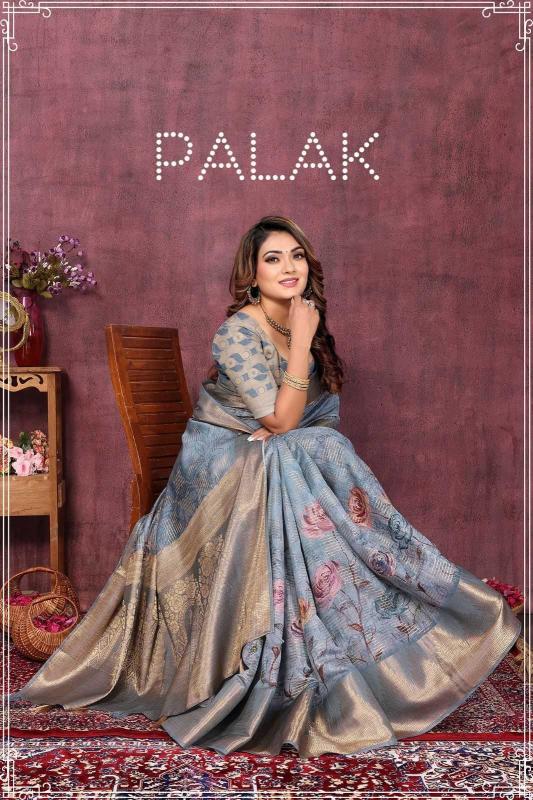 Sanjana Designer Palak Art Silk Weaving Pattern Fancy Wholesale Sarees in Surat