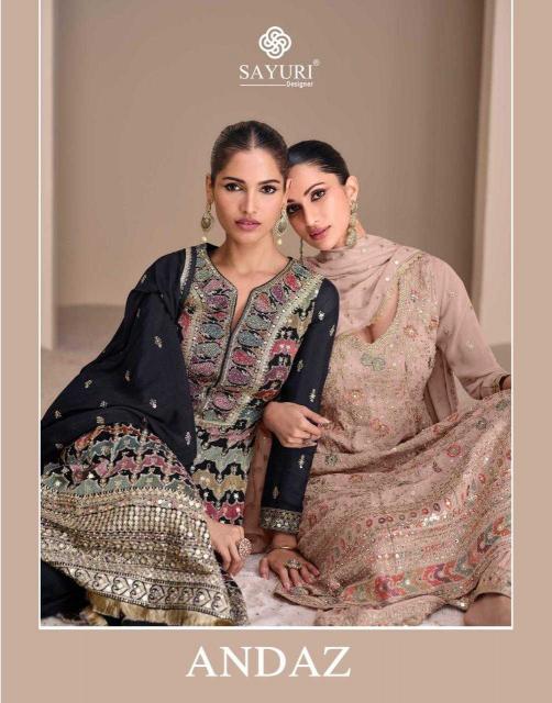 Sayuri Designer Andaz Series 5658 to 5659 Georgette Wholesale Readymade Palazzo Style Exclusive Suit In Surat