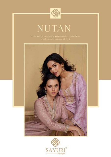 Sayuri Designer Nutan Series 5570-5573 Viscose Jacquard Silk Wholesale Readymade Party Wear Suit from Surat