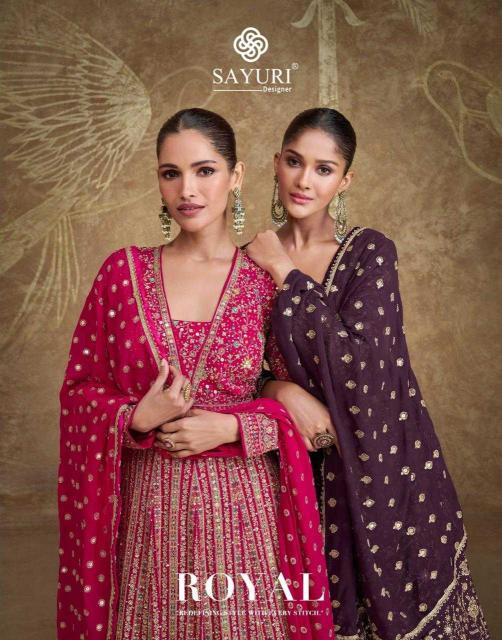 Sayuri Designer Royal Series 5650 to 5652 Georgette Wholesale Fully Stitch Designer Gowns in Surat