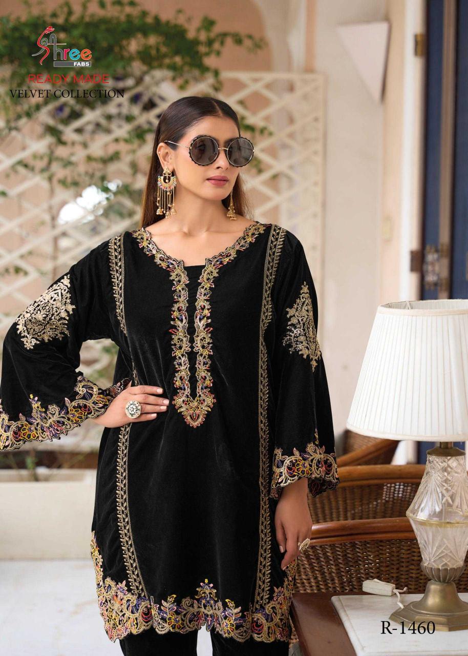 Shree Fabs R 1460 Velvet Winter Wear Wholesale Pakistani Readymade Kurti with Pant in Surat