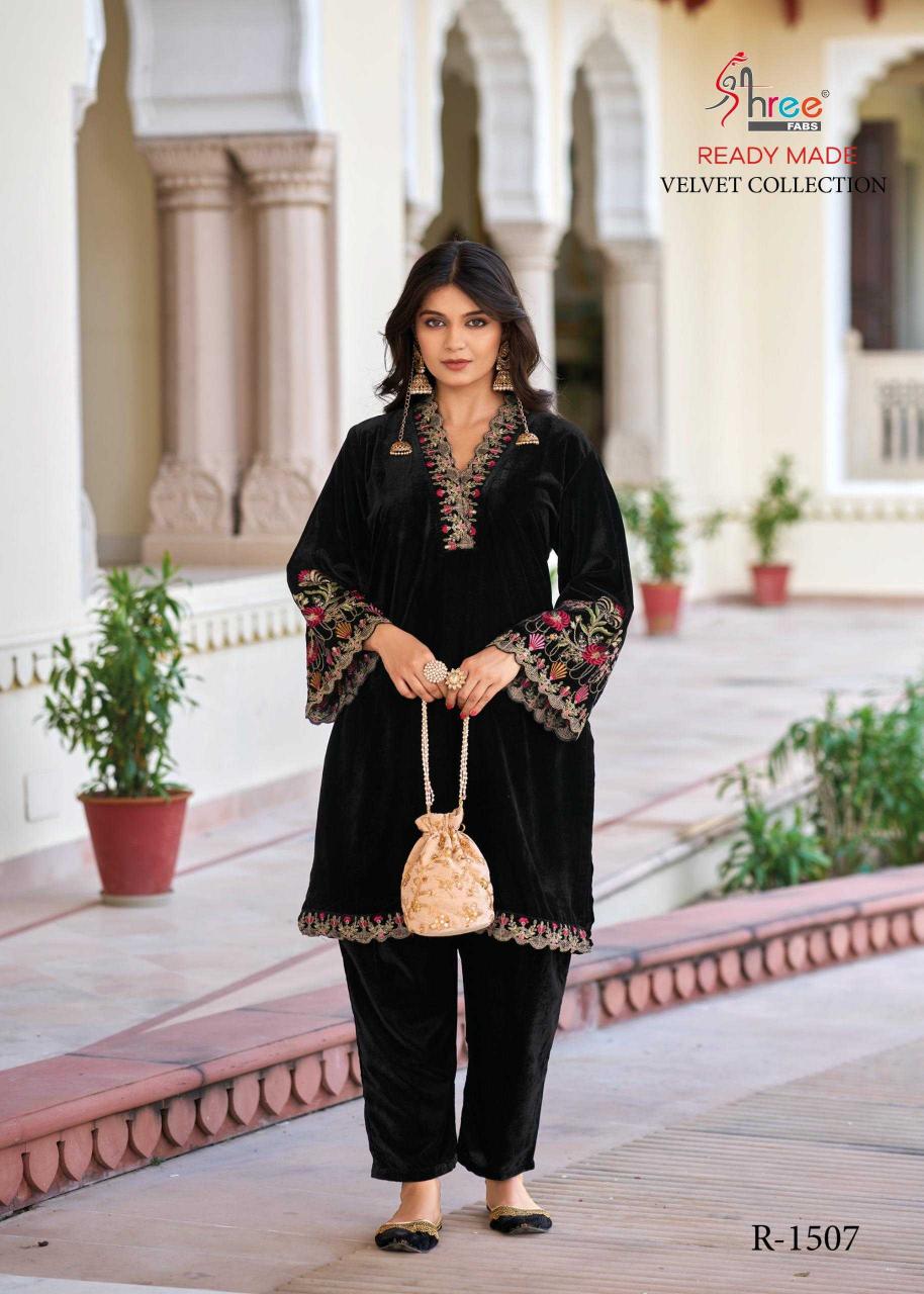 Shree Fabs R 1507 A-D Velvet Wholesale  Pakistani Kurtis with Pant in Surat