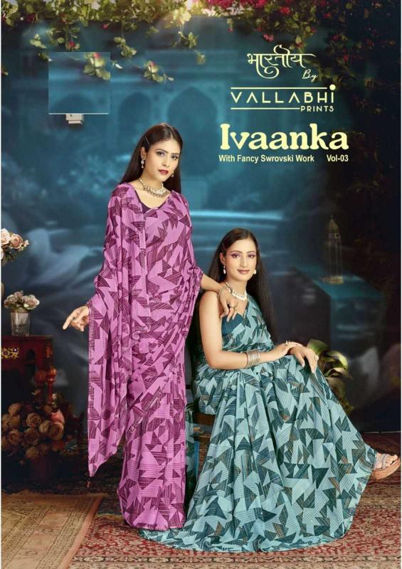 VALLABHI PRINTS IVAANKA VOL 3 Series 161428-161433 Georgette Wholesale New Trendy Saree in Surat