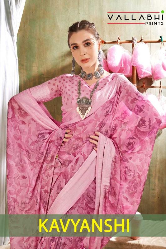 Vallabhi Prints Kavyanshi Vol 1 Series 23261-23266 Georgette Unique Colors Wholesale Sarees in Surat