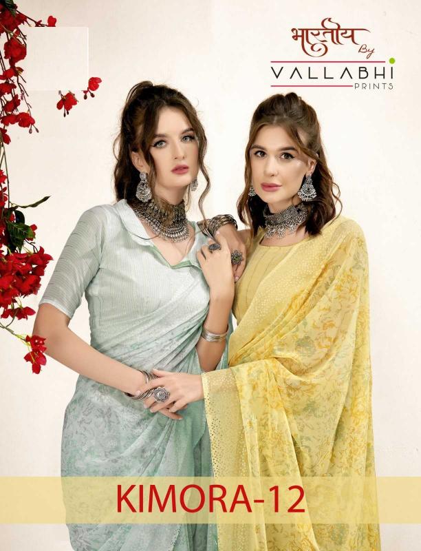 Vallabhi Prints Kimora Vol 12 Series 29621-29626 Georgette Wholesale Saree with Blouse in Surat