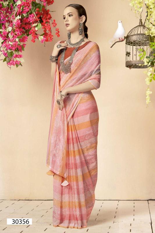 Vallabhi Prints Viransha Vol 2 Series 30351-30356 Georgette Wholesale Saree with Blouse Surat