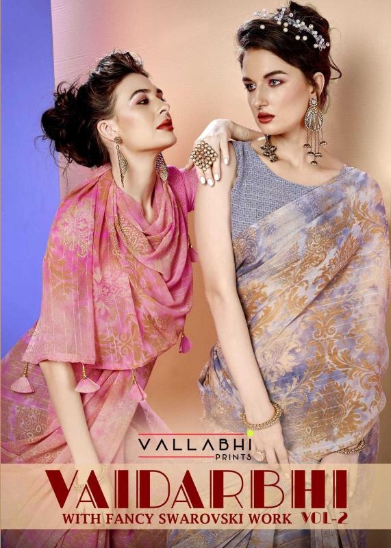 Vallabhi Vaidarbhi Vol 2 Series 18261-18268 Floral Print Georgette Wholesale Sarees in Surat | Online