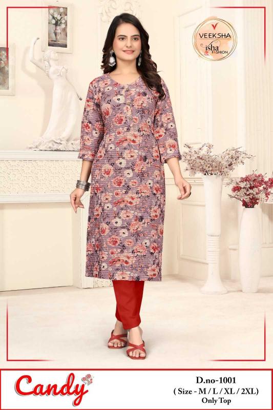 Veeksha Lycra Imported Daily Wear Readymade Combo Set Kurti