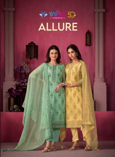 Vipul Allure Series 5791-5796 Organza Chiffon Wholesale Salwar Kameez in Surat