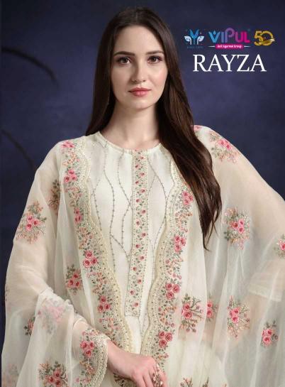 Vipul Rayza Series 6041-6046 Organza Chiffon Elegant Wholesale Salwar Kameez in Surat