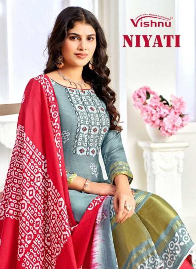 Vishnu Impex Niyati Series 81001 to 81010 Gaji Silk Wholesale Readymade Suits in Surat | Attractive Churidar Suits