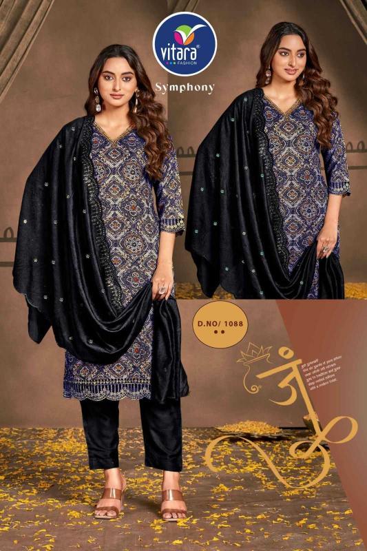 VITARA FASHION SYMPHONY SERIES 1087-1090 Rayon Wholesale Ready-Made Suits in Surat