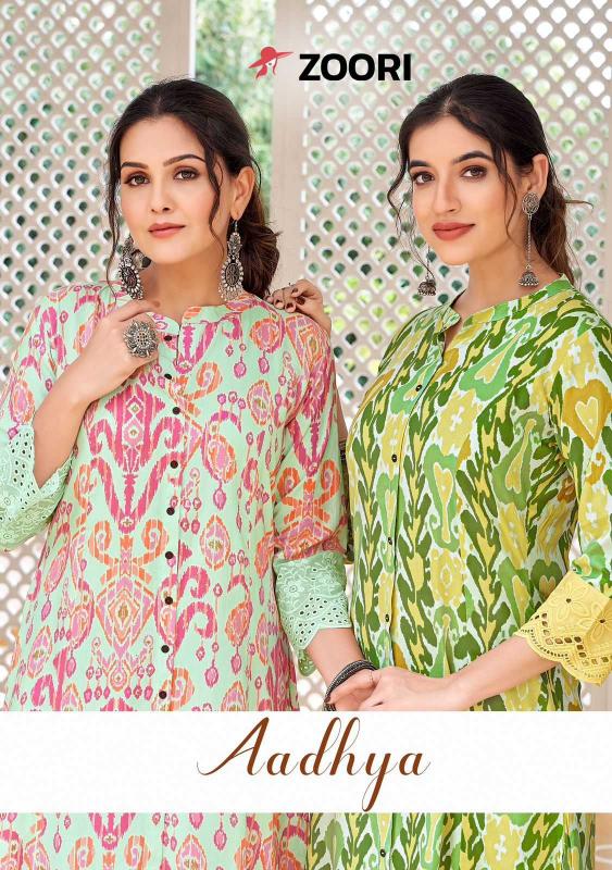 Zoori Aadhya Series 1001-1006 Rayon Wholesale Kurtis in Surat