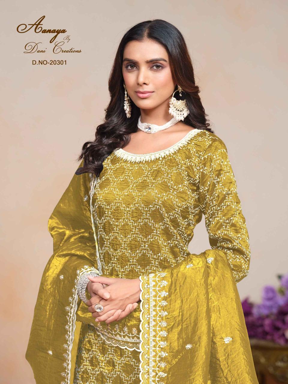 AANAYA VOL-203 series 20301-20304 GOLD CRUSH Wholesale Salwar Kameez in Surat