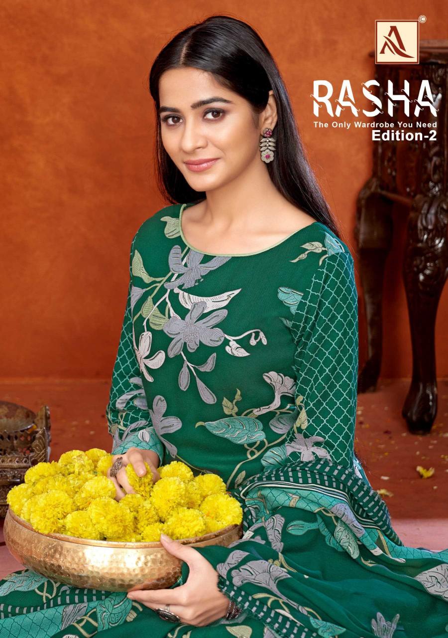 alok suits rasha vol 2 series 188001-188004 VISCOSE PASHMINA Wholesale Salwar Kameez in Surat