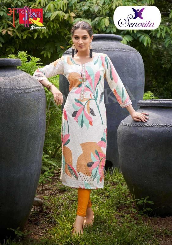 ambika kurtis senorita Cotton Wholesale kurti in Surat