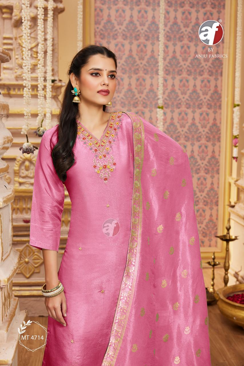 anju fab MT 4714 PURE TISSUE SHIMMER Wholesale Salwar Kameez in Surat