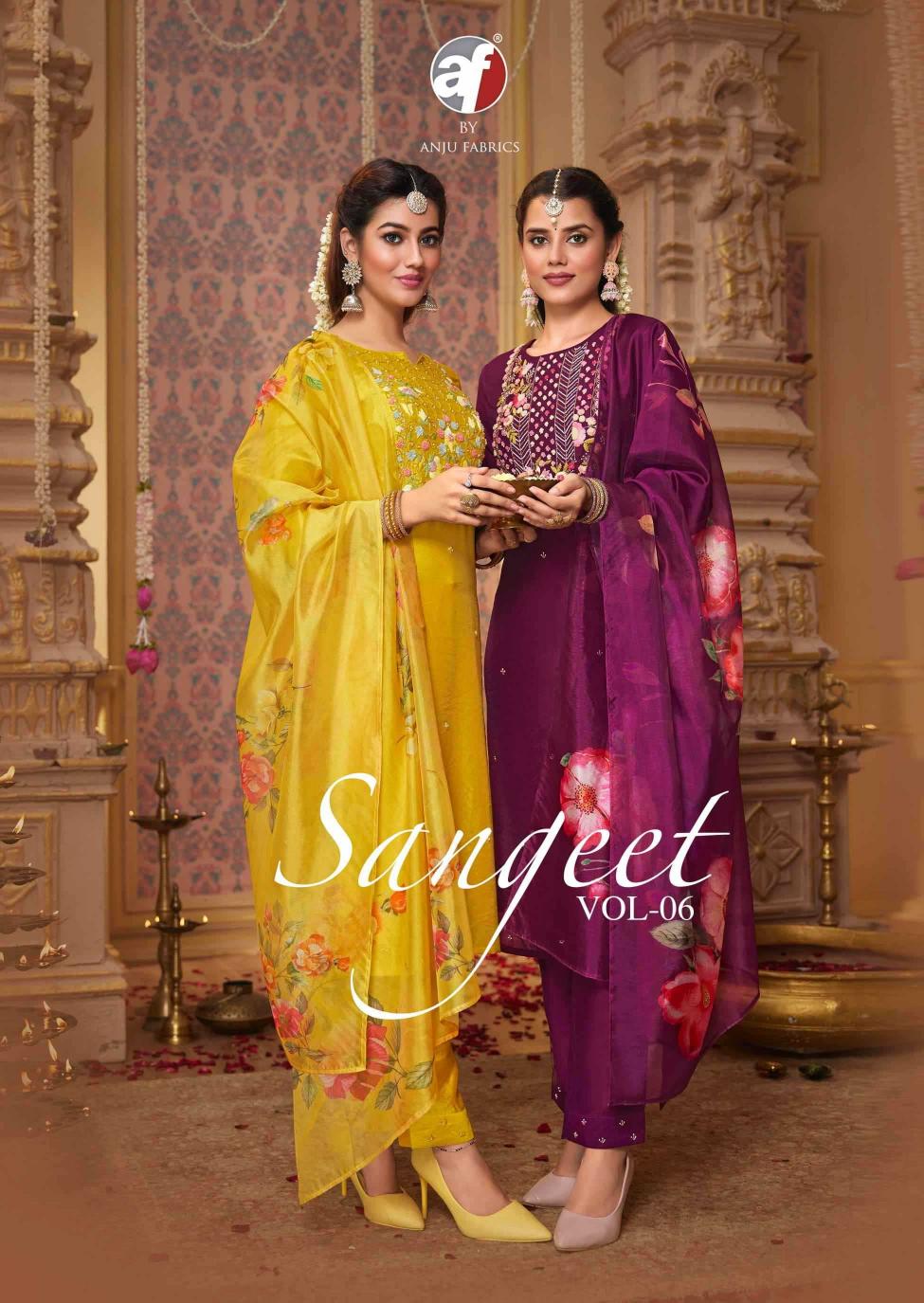 anju fab sangeet vol 6 series 3991-3996 VISCOSE MODAL Wholesale Salwar Kameez in Surat