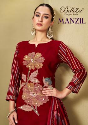 belliza manzil series 988001-988004 RAYON Wholesale Salwar Kameez in Surat