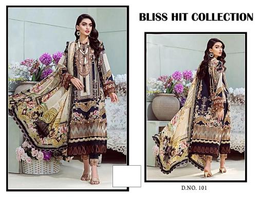 Bliss Hit Collection Vol-01 Design No 101 Pure Cotton Print Wholesale Salwar Kameez in Surat