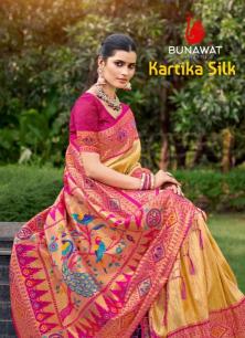 bunawat kartika silk series 1001-1006 Silk Wholesale Saree in Surat