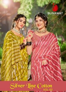 bunawat silver linen cotton vol 2 series 1001-1006 Linen Cotton Wholesale Saree in Surat