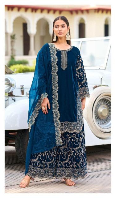 deepsy suits d 604 Velvet with embroidery Wholesale Salwar Kameez in Surat