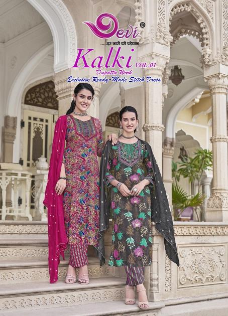 Devi Kalki Vol-1 series 1001-1008 Rayon Wholesale Salwar Kameez in Surat