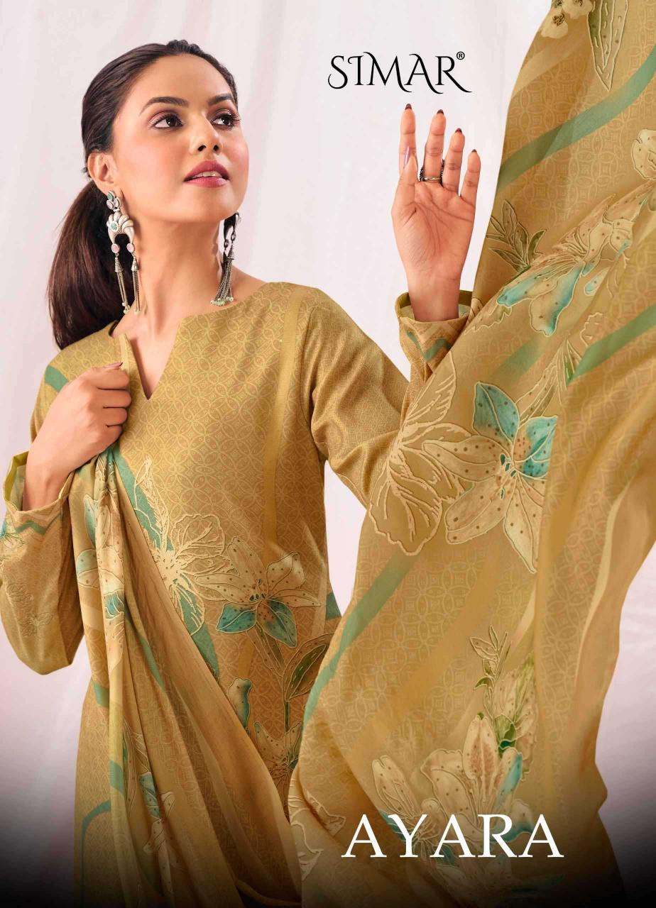 GLOSSY AYARA Series 2255 A-D Pashmina Digital Print Winter Special Wholesale Salwar Kameez in Surat