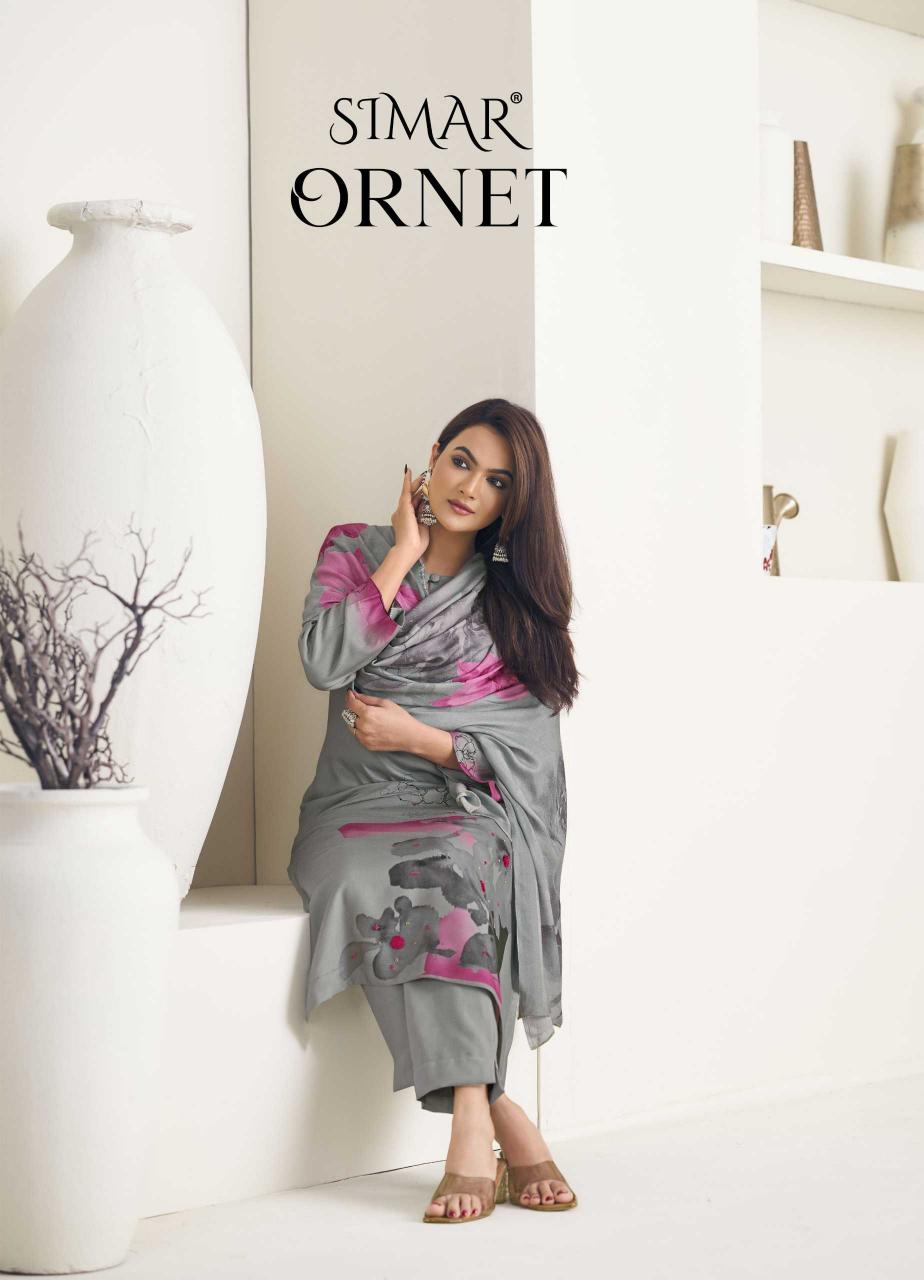 glossy ornet series 8063 PASHMINA Wholesale Salwar Kameez in Surat