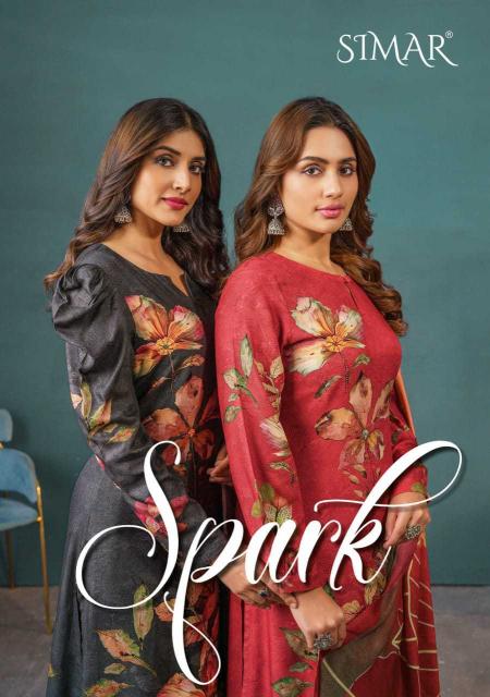 glossy spark series 8058 digital print pashmina Wholesale Salwar Kameez in Surat