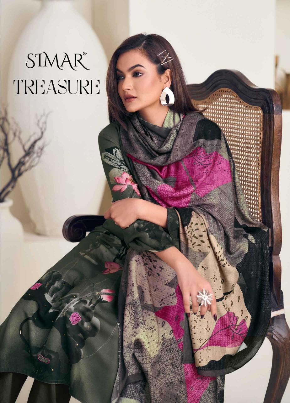 glossy treasure series 8061 PASHMINA Wholesale Salwar Kameez in Surat