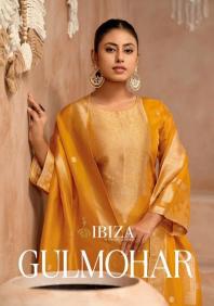 ibiza lifestyle gulmohar series 1391-1394 PURE BANGLORY SILK JACQUARD Wholesale Salwar Kameez in Surat