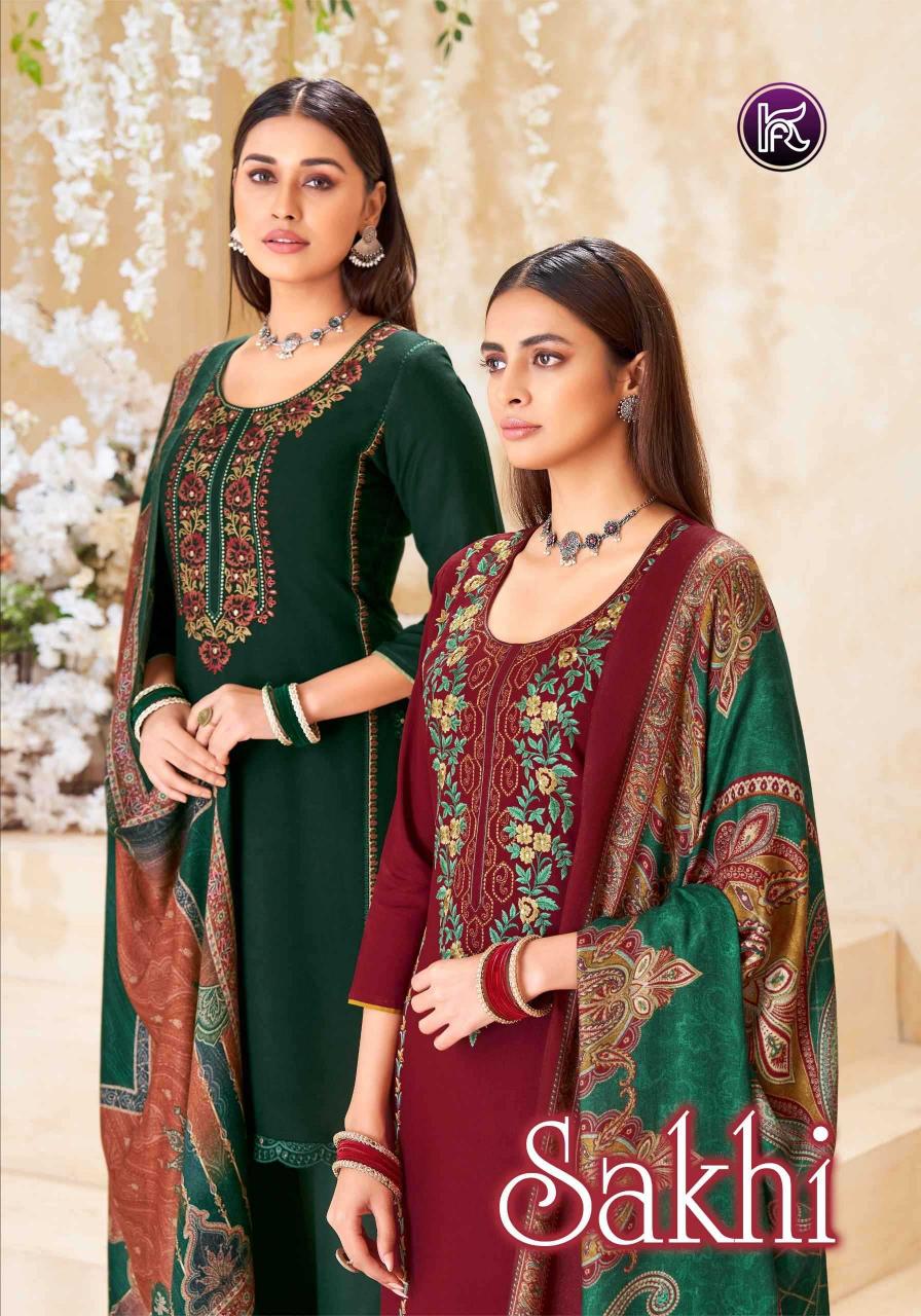 kala fashion sakhi series 70001-70006 PURE VISCOSE PASHMINA Wholesale Salwar Kameez in Surat