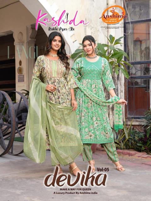 Kashida Devika Vol 5 SERIES 2001 TO 2010 Capsule Foil Print Wholesale ReadyMade Salwar Kameez in Surat